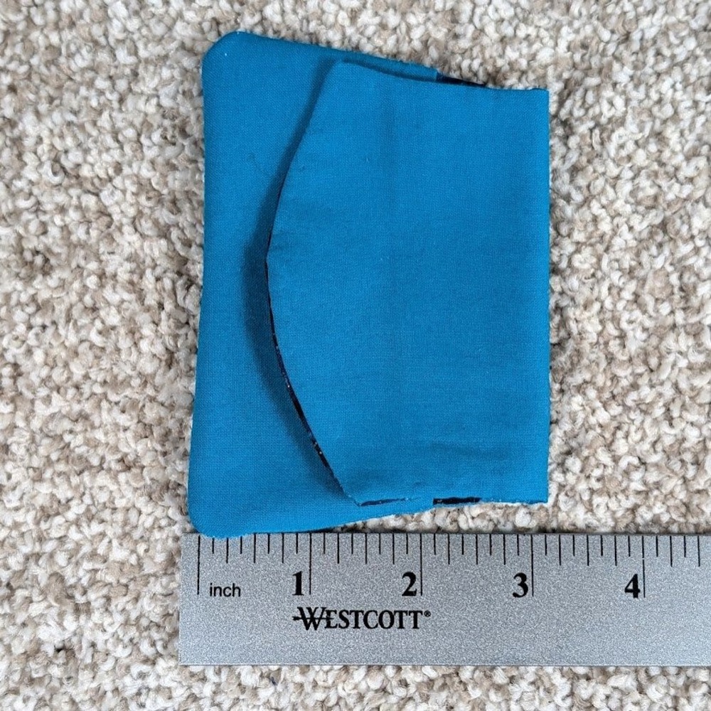 Teal Blue Pocket Wallet Coin Pouch Card Holder Small Clutch Fabric - Picture 6 of 6